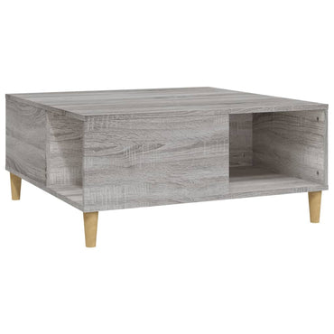 vidaXL Table basse gris Sonoma 80x80x36,5 cm Aggloméré