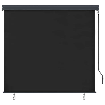 vidaXL Rollo mit Vorhängen Anthrazit 180 x 250 cm Stoff und Aluminium