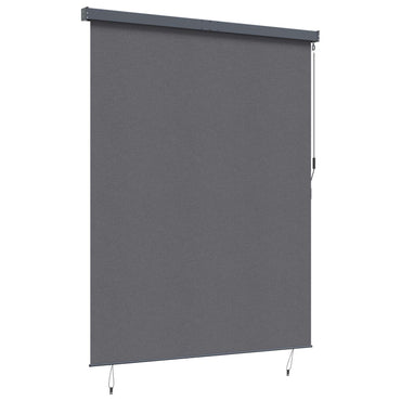 vidaXL Rollo mit Vorhängen Anthrazit 200 x 250 cm Stoff und Aluminium