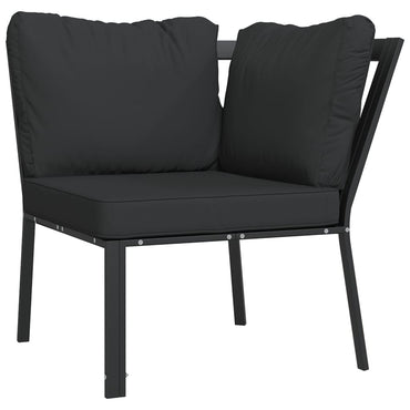 vidaXL Chaise de jardin avec coussins gris 76x76x79 cm Acier