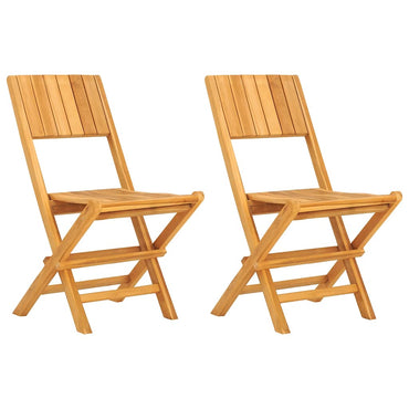 vidaXL Chaises de jardin 2 pcs. Pliantes 47x61x90 cm Bois de teck massif