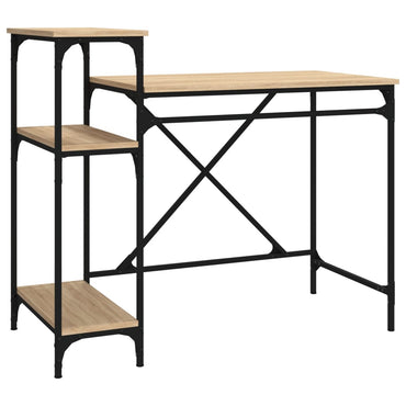 vidaXL Bureau avec étagère Chêne Sonoma 105x50x90 cm Bois d'ingénierie