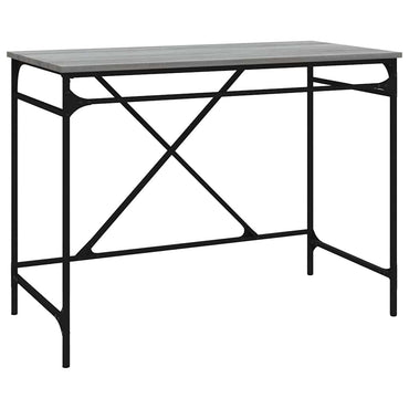 vidaXL Bureau gris Sonoma 100x50x76 cm bois d'ingénierie et fer