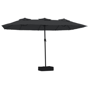 vidaXL Doppel-Sonnenschirm Schwarz 449x265 cm
