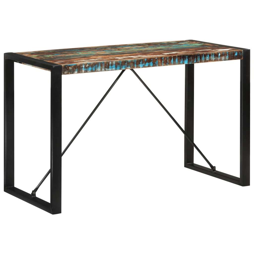 vidaXL Esstisch 120x55x76 cm Altholz Massiv