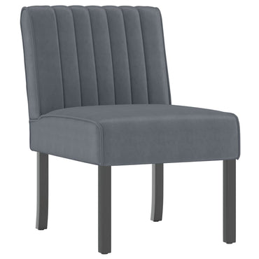 vidaXL Chaise rembourrée gris foncé velours