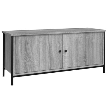 vidaXL Meuble TV avec portes Gris sonoma 102x35x45 cm Bois d'ingénierie