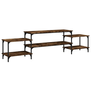 Meuble TV vidaXL chêne fumé 197x35x52 cm bois d'ingénierie
