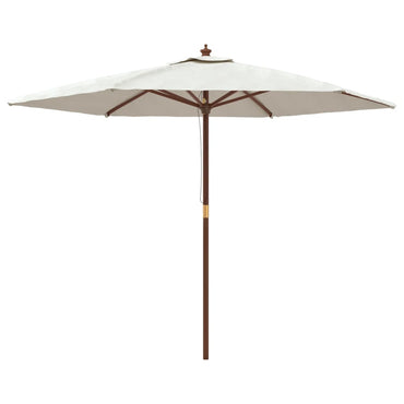 vidaXL Sonnenschirm mit Holzmast Sandfarben 299x240 cm