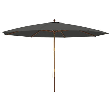 vidaXL Sonnenschirm mit Holzmast Anthrazit 400x273 cm
