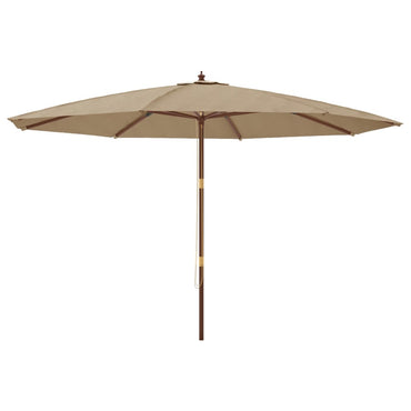 vidaXL Sonnenschirm mit Holzmast Taupe 400x273 cm