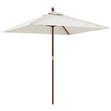 vidaXL Sonnenschirm mit Holzmast Sandfarben 198x198x231 cm