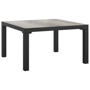 vidaXL Garten-Couchtisch Grau 55x55x31 cm DPC und Stahl