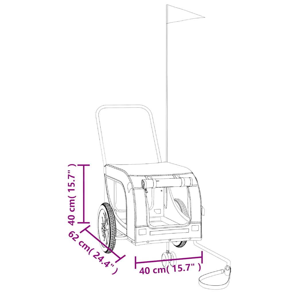 Fahrradanhänger Hunde Blau und Schwarz Oxford-Gewebe & Eisen
