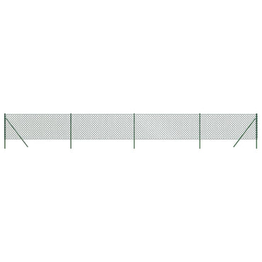 vidaXL Clôture à mailles vert 1,1x10 m