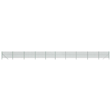 vidaXL Clôture grillagée verte 1,8x25 m