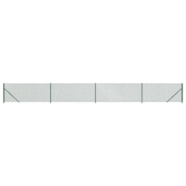 vidaXL Maschendrahtzaun mit Bodenflansch Grün 0,8x10 m