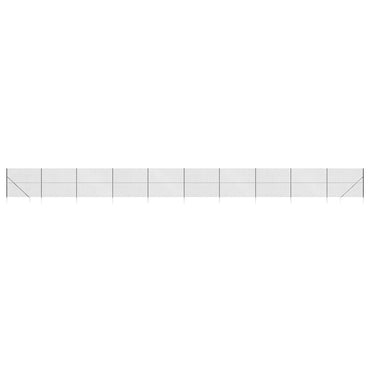 vidaXL Maschendrahtzaun mit Bodenhülsen Anthrazit 1,6x25 m