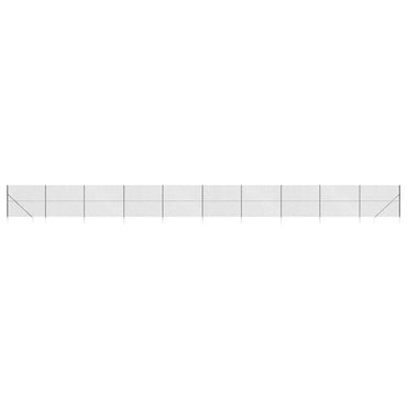 vidaXL Maschendrahtzaun mit Bodenhülsen Anthrazit 2x25 m