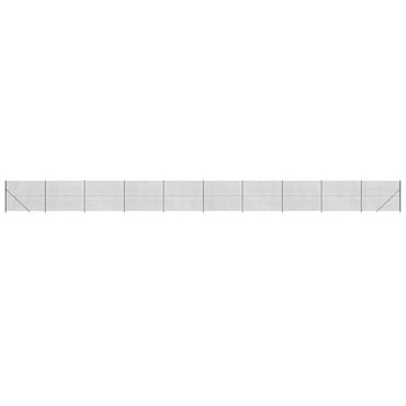 vidaXL Maschendrahtzaun mit Bodenflansch Anthrazit 1,6x25 m