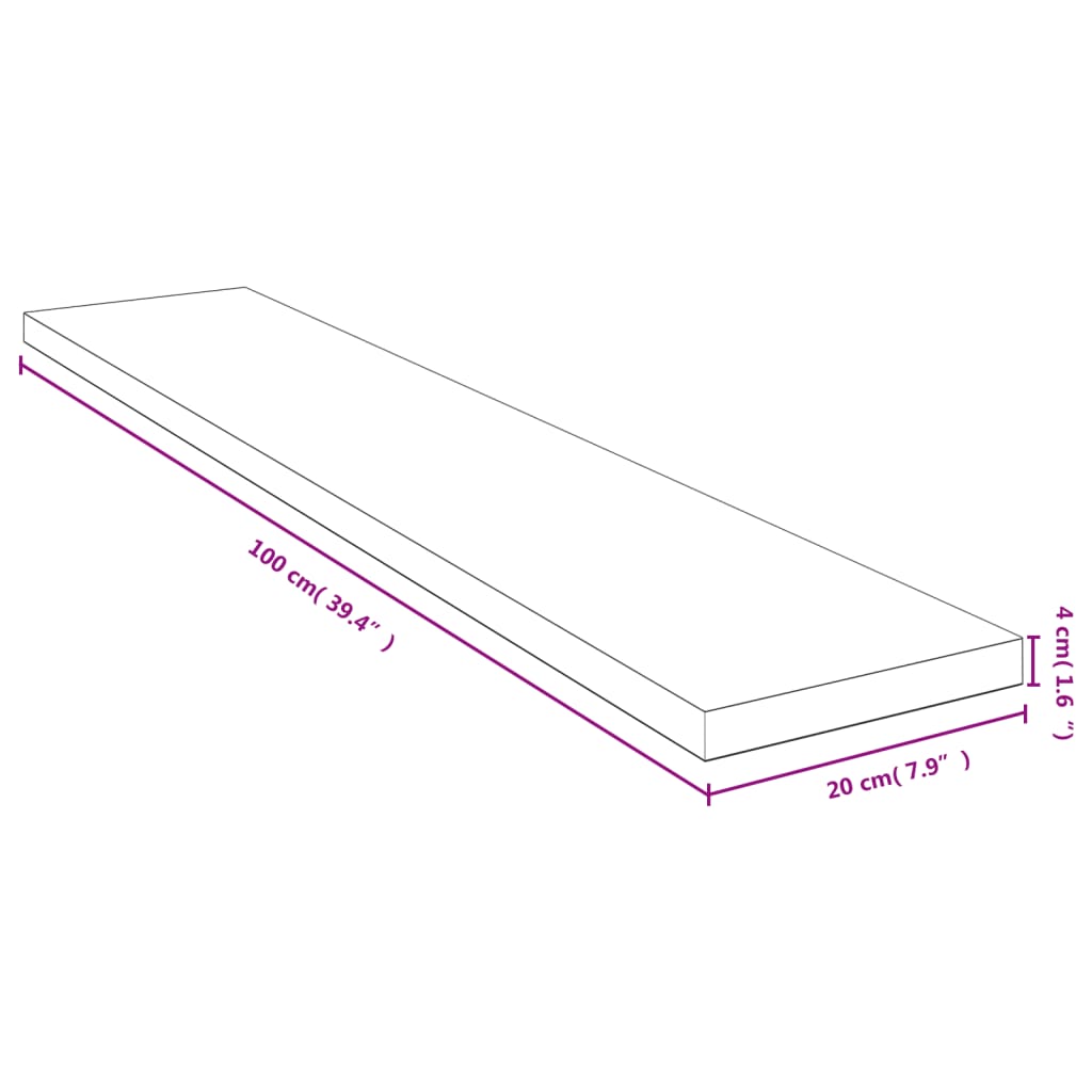 vidaXL Étagère murale 100x20x4 cm Bambou