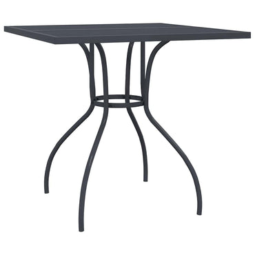 vidaXL Table de jardin anthracite 80x80x72,5 cm en treillis d'acier
