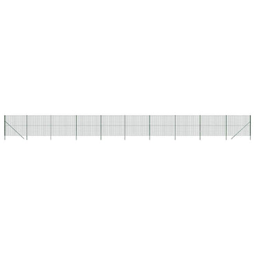 vidaXL Maschendrahtzaun Grün 1,6x25 m Verzinkter Stahl