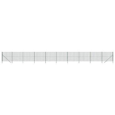 vidaXL Maschendrahtzaun Grün 2x25 m Verzinkter Stahl