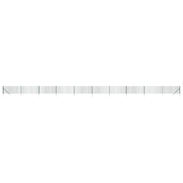 vidaXL Maschendrahtzaun mit Bodenhülsen Grün 1x25 m