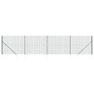 vidaXL Grillage avec manchons de sol vert 1,6 x 10 m