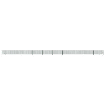 vidaXL Clôture grillagée avec bride de plancher Verte 1,1x25 m