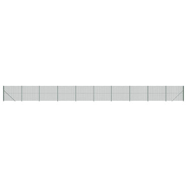 vidaXL Clôture grillagée avec bride de plancher Verte 1,6x25 m
