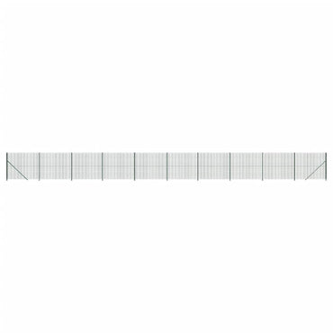 vidaXL Maschendrahtzaun mit Bodenflansch Grün 1,8x25 m