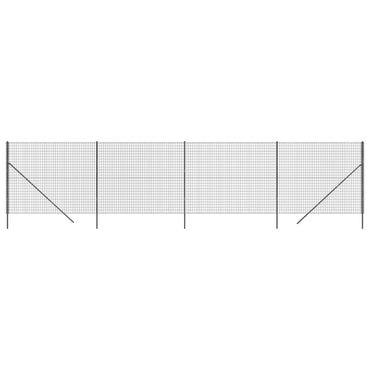 vidaXL Clôture grillagée anthracite 2x10 m Acier galvanisé