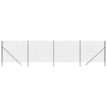 vidaXL Clôture à mailles losangées anthracite 1,4x10 m acier galvanisé