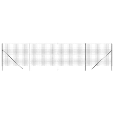 vidaXL Grillage Anthracite 1,6x10 m Acier galvanisé