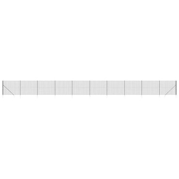 vidaXL Clôture grillagée avec manchons de terre anthracite 1,6x25 m
