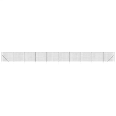 vidaXL Clôture grillagée avec manchons de sol Anthracite 2,2x25 m