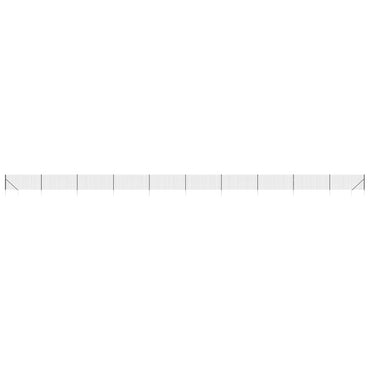 vidaXL Maschendrahtzaun mit Bodenhülsen Anthrazit 1x25 m