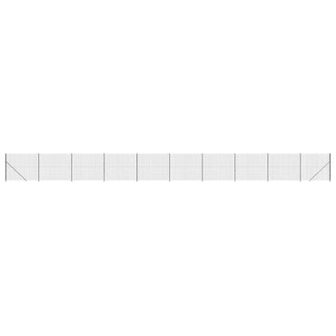 vidaXL Maschendrahtzaun mit Bodenflansch Anthrazit 1,8x25 m