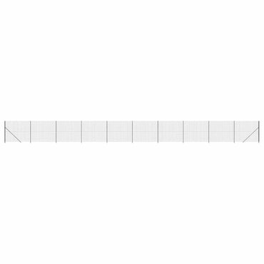 vidaXL Clôture grillagée avec bride de plancher Anthracite 1,6x25 m
