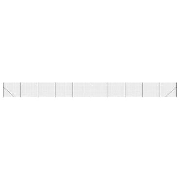 vidaXL Clôture grillagée avec bride de plancher anthracite 2,2x25 m