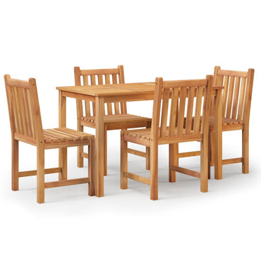 vidaXL 5-tlg. Garten-Essgruppe Massivholz Teak