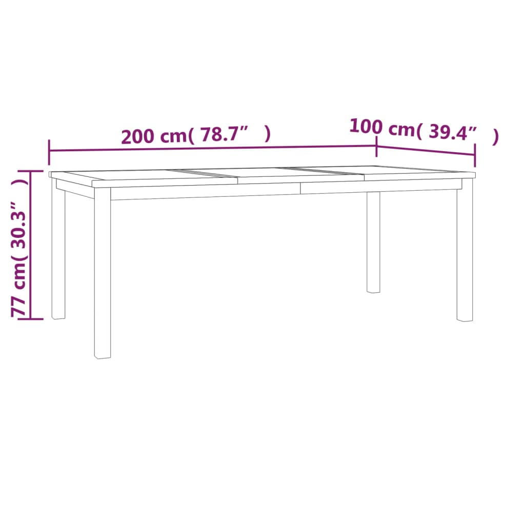 vidaXL 5-tlg. Garten-Essgruppe Massivholz Teak