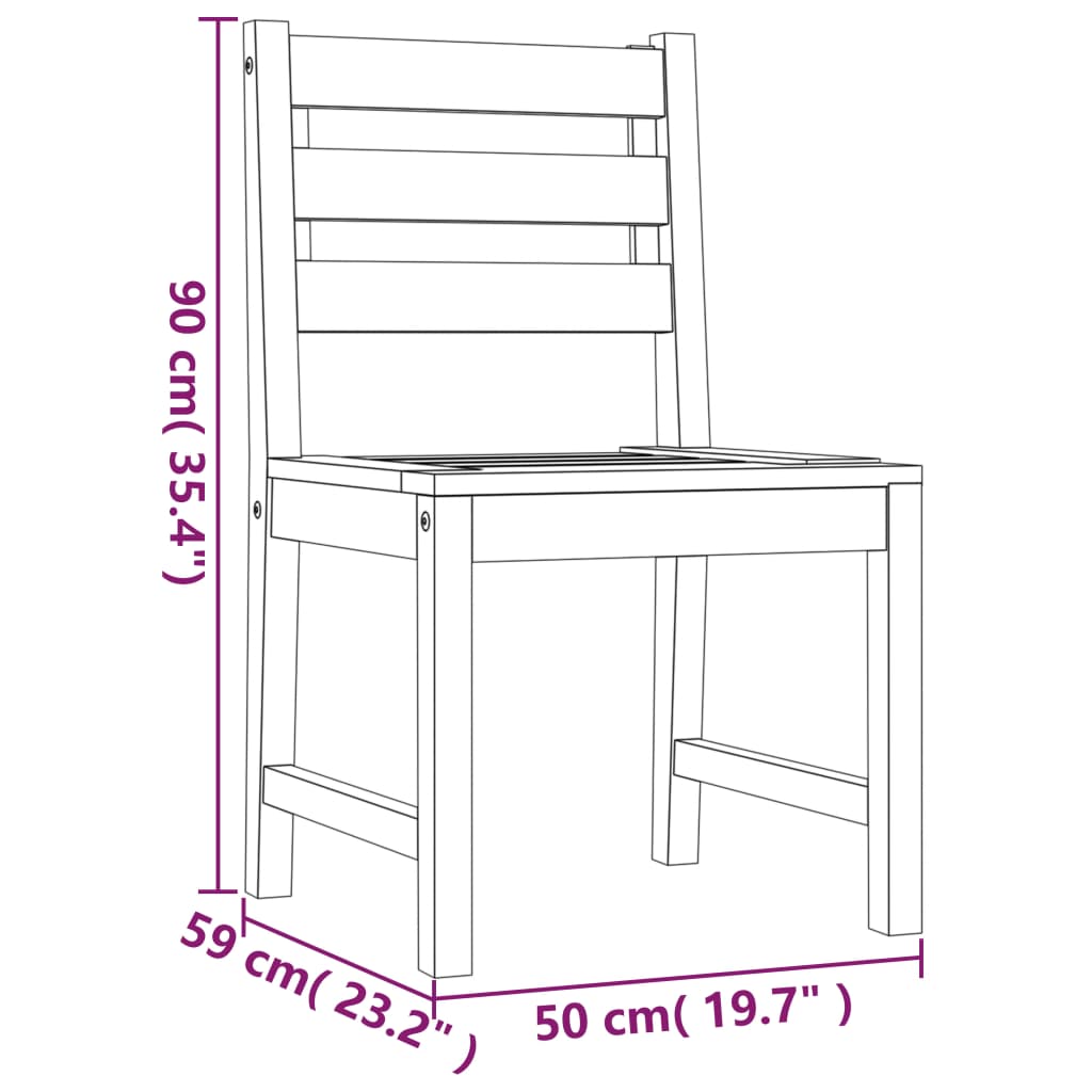 vidaXL Gartenstühle 6 Stk. Massivholz Teak