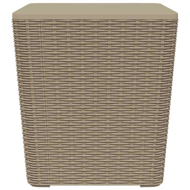vidaXL Gartentisch mit Abnehmbarer Tischplatte Hellbraun Polypropylen
