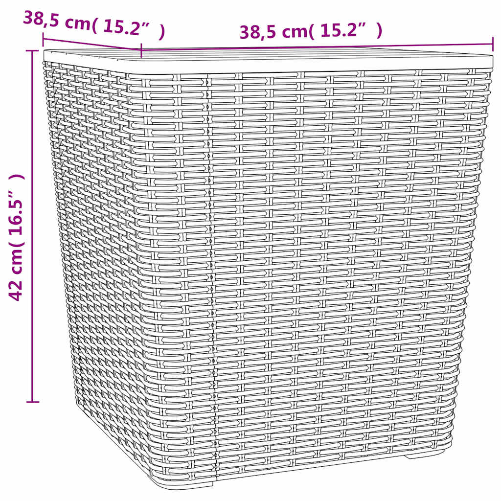 vidaXL Gartentisch mit Abnehmbarer Tischplatte Hellbraun Polypropylen