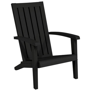 vidaXL Chaise de jardin Adirondack noire en polypropylène