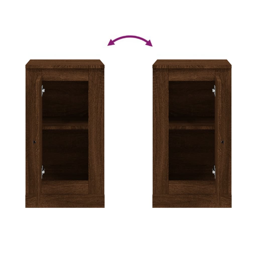 Sideboards 2 Stk. Braun Eichen-Optik 37,5x35,5x67,5 cm