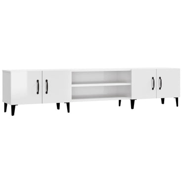 vidaXL TV-Schrank Hochglanz-Weiß 180x31,5x40 cm Holzwerkstoff